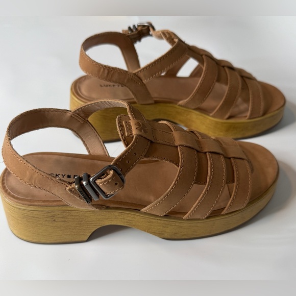 Lucky Brand - Genuine Leather Jemimmy Platform Sandals - Picture 5 of 9